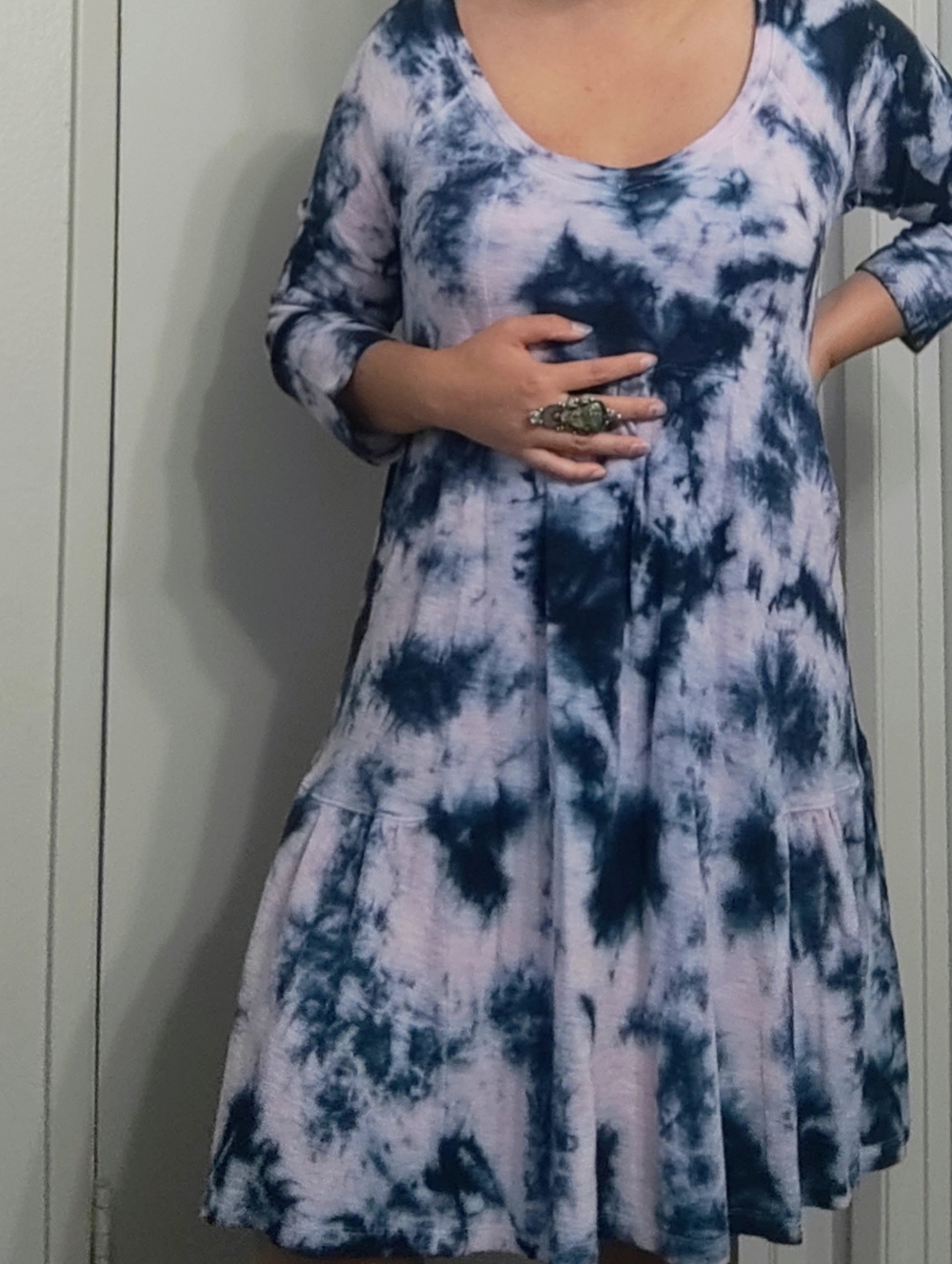 Women's  Tie-Dye Long Sleeve Dress